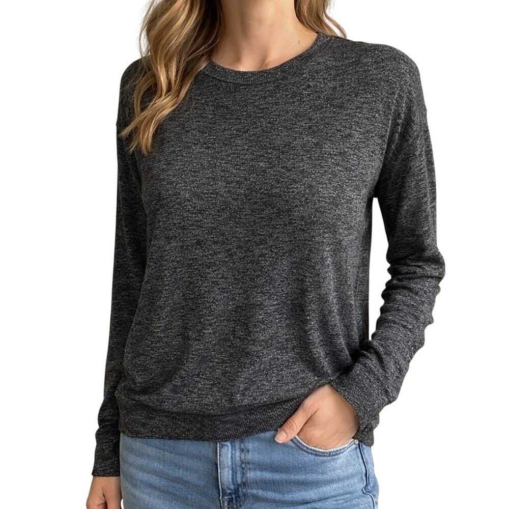 Athleta Heather Gray Lightweight Knit Pullover Sweater Women’s XXS